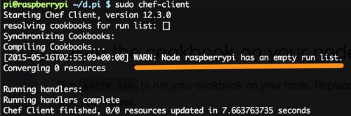 chef-client on the pi